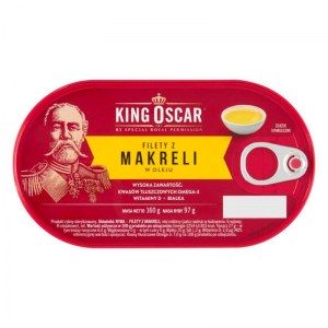 KING OSCAR FILETY Z MAKRELI W OLEJU 160G TOP 